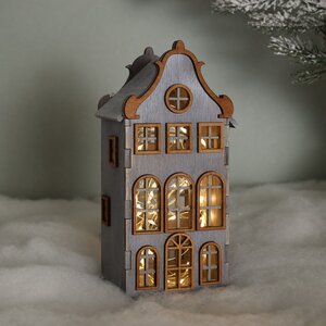 Декоративный домик Амстердам 20 см серый Christmas Apple фото 4