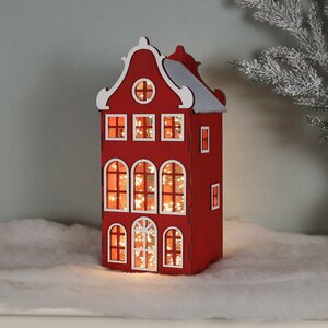Декоративный домик Амстердам 37 см красный Christmas Apple фото 4