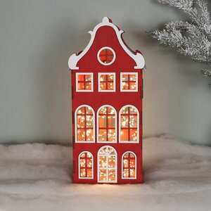 Декоративный домик Амстердам 37 см красный Christmas Apple фото 3