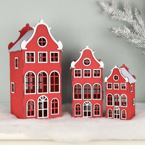 Декоративный домик Амстердам 37 см красный Christmas Apple фото 2