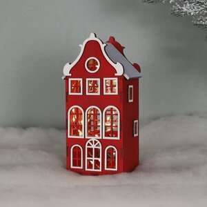 Декоративный домик Амстердам 20 см красный Christmas Apple фото 5