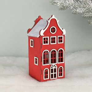 Декоративный домик Амстердам 20 см красный Christmas Apple фото 2