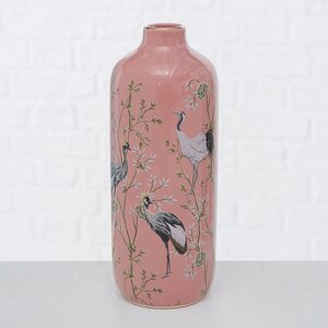Керамическая ваза Мажорель 19 см розовая (Boltze, Германия). Артикул: 2014553-1