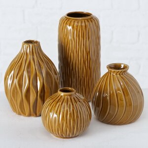 Набор фарфоровых ваз Masconni Marrone 10-19 см, 4 шт (Boltze, Германия). Артикул: 2014726-набор