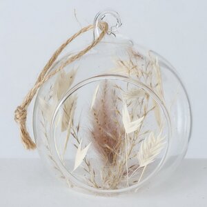 Стеклянный шар с композицией Velvetum Grass 8 см Boltze фото 1