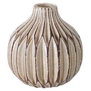 Керамическая ваза Линарес 12 см кремовая Boltze фото 4