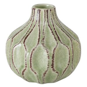 Керамическая ваза Линарес 12 см светло-зеленая Boltze фото 4