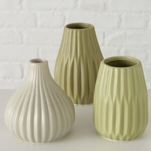 Набор керамических ваз Wilma Olivia 14 см, 3 шт (Boltze, Германия). Артикул: 2018154-набор