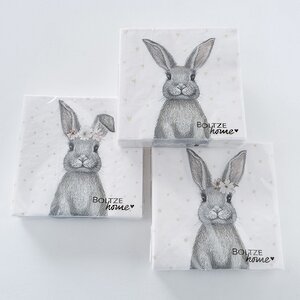 Бумажные салфетки Кролик Марта 17*17 см, 20 шт Boltze фото 2
