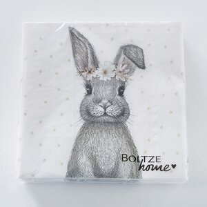 Бумажные салфетки Кролик Марта 17*17 см, 20 шт (Boltze, Германия). Артикул: 2018171-2