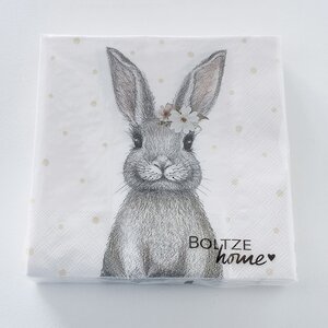 Бумажные салфетки Кролик Элайза 17*17 см, 20 шт (Boltze, Германия). Артикул: 2018171-3