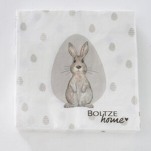 Бумажные салфетки Кролик Герман 17*17 см, 20 шт (Boltze, Германия). Артикул: 2018196-1