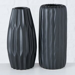 Керамическая ваза Фрегана 26 см черная Boltze фото 5