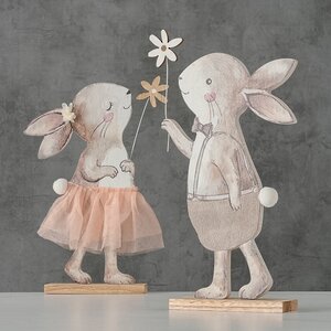 Набор декоративных фигурок Крольчата Розейла и Пауло 25 см, 2 шт Boltze фото 1