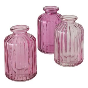 Стеклянная ваза-бутылка Уэльма 10 см розовая Boltze фото 6