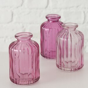 Стеклянная ваза-бутылка Уэльма 10 см нежно-розовая Boltze фото 2