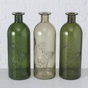 Набор стеклянных ваз Landette Botaniko 21 см, 3 шт