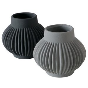 Керамическая ваза Лануарно 18 см серая Boltze фото 5