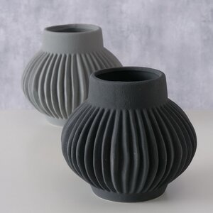 Керамическая ваза Лануарно 18 см серая Boltze фото 2