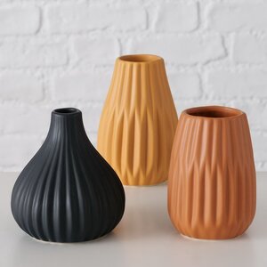 Набор керамических ваз Wilma Autumn 14 см, 3 шт (Boltze, Германия). Артикул: 2031775-набор