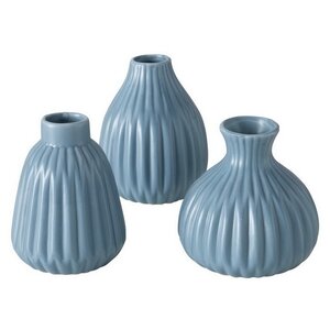 Фарфоровая ваза Kaleria 12 см голубая Boltze фото 5