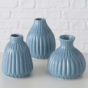 Фарфоровая ваза Mavra 12 см голубая Boltze фото 4
