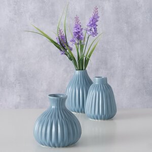 Фарфоровая ваза Mavra 12 см голубая Boltze фото 3