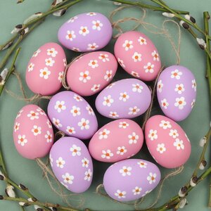 Пасхальные украшения Яйца Брежоньер 6 см, 12 шт, подвеска Boltze фото 4