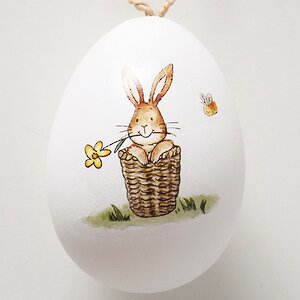 Пасхальные украшения Яйца: Bunny Joe 6 см, 4 шт, подвеска Boltze фото 5