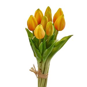 Силиконовые тюльпаны Hidalgo 9 шт, 29 см оранжевые EDG фото 3