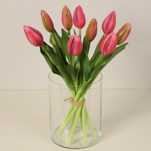 Силиконовые тюльпаны Hidalgo 9 шт, 29 см темно-розовые EDG фото 2