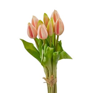 Силиконовые тюльпаны Hidalgo 9 шт, 29 см нежно-розовые EDG фото 4