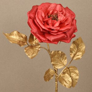 Искусственная роза Глория Деи 57 см, коралловая EDG фото 4
