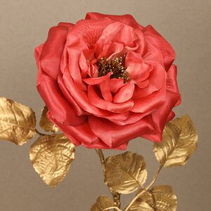 Искусственная роза Глория Деи 57 см, коралловая EDG фото 2