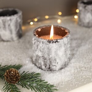 Декоративная свеча Снежная Березка 8*7 см Kaemingk фото 1