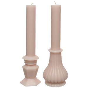 Декоративная свеча Caserta Royale: Blush Pink 25 см Kaemingk фото 6