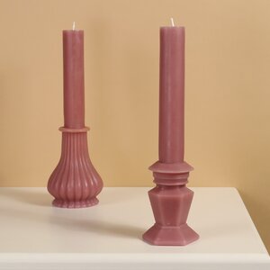 Декоративная свеча Caserta Royale: Velvet Pink 25 см (Kaemingk, Нидерланды). Артикул: ID75289
