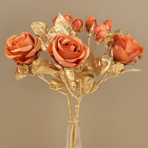 Искусственная роза Goldone Pascoli 50 см оранжевая EDG фото 3