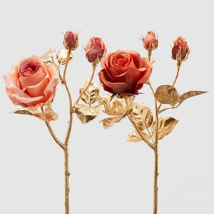Искусственная роза Goldone Pascoli 50 см оранжевая EDG фото 4