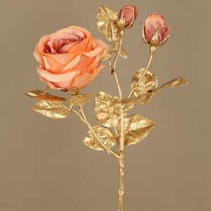 Искусственная роза Goldone Cagliare 50 см персиковая EDG фото 1