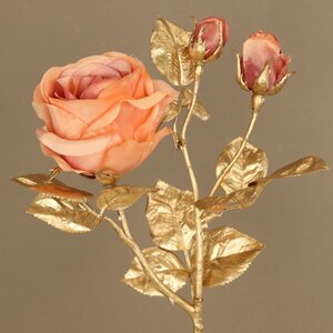 Искусственная роза Goldone Cagliare 50 см персиковая EDG фото 2