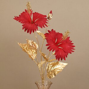 Искусственная ветка Hibiscus Chiara 68 см красная (EDG, Италия). Артикул: 215855-40