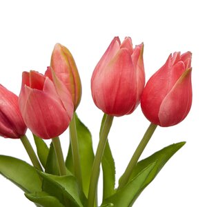Силиконовые цветы Тюльпаны Parateo 5 шт, 26 см розовые EDG фото 5