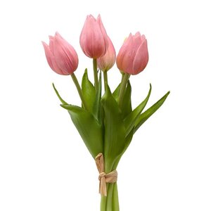 Силиконовые цветы Тюльпаны Parateo 5 шт, 26 см сиреневые EDG фото 7