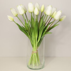 Силиконовые тюльпаны Principe Bianco 5 шт, 40 см EDG фото 3