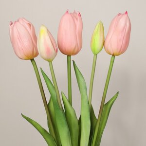Силиконовые тюльпаны Signora Rosa 5 шт, 40 см (EDG, Италия). Артикул: 216002-62-1
