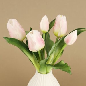 Силиконовые цветы Тюльпаны Piccola Ragazza 5 шт, 28 см нежно-розовые EDG фото 4