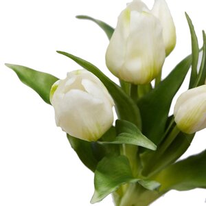Силиконовые цветы Тюльпаны Piccola Ragazza 5 шт, 28 см белые EDG фото 6