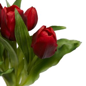 Силиконовые цветы Тюльпаны Piccola Ragazza 5 шт, 28 см темно-красные EDG фото 5
