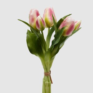 Силиконовые цветы Тюльпаны Piccola Ragazza 5 шт, 28 см розовые EDG фото 7